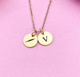 Gold or Silver Oboe Charm Necklace Music Instrument School Marching Band Gifts, D508A