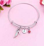 Silver High Heel Fashion Shoe Charm Bracelet, N6058