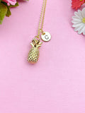 Gold Pineapple Charm Necklace, Ananas Fruit Necklace, Birthday Gift, N5168