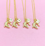 Gold Alligator Necklace, Crocodile Necklace, Personalized Customized Jewelry, N5400B
