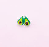 Avocado Silver Stud Earrings, Surgical Stainless Steel, N6060