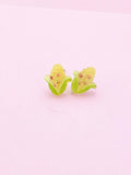 Corn Cob Silver Stud Earrings, Surgical Stainless Steel, N6065