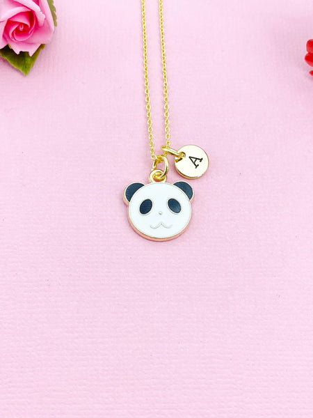 Panda Charm Gold Necklace, Cute Panda Charm, N4968