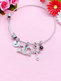 Cross Bible Dove Charm Silver Bracelet, N2140