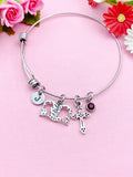 Cross Bible Dove Charm Silver Bracelet, N2140