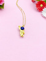 Astronaut Reach Star Charm Gold Necklace, Birthday Gifts, N5185A
