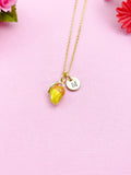 Mango Charm Gold Necklace, Mangoes Jewelry, N5164A