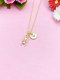 Gold TINY Ant Charm Necklace Everyday Gift Ideas, Personalized Customized Monogram Made to Order Jewelry, AN3594