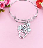 Dragon Charm Silver Bracelet, N53A