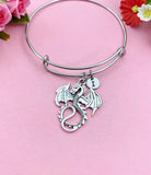 Dragon Charm Silver Bracelet, N53A