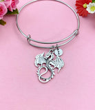 Dragon Charm Silver Bracelet, N53A