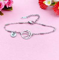 Basketball Charm Silver or Gold Bracelet, N5806