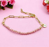 Rhodochrosite Bracelet, Natural Gemstone Jewelry N4011