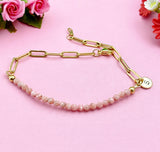 Rhodochrosite Bracelet, Natural Gemstone Jewelry N4011