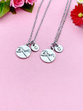 Pinky Promise Charm Silver Necklace, Best Friend Gift, N552A