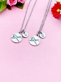 Pinky Promise Charm Silver Necklace, Best Friend Gift, N552A