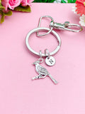 Cardinal Charm Silver Keychain, N1022G