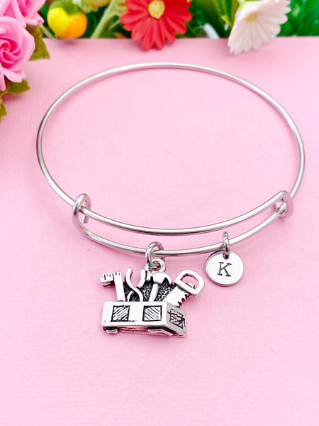 Tools Box Charm Silver Bracelet, N693
