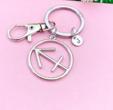 Sagittarius Charm Keychain, Arrow Charm Keychain, N6068