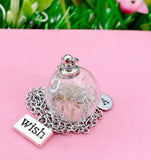 Dandelion Charm Necklace, Hope Gift, Birthday Gifts, Terrarium Jewelry, Pressed Flowers Jewelry, Gardening Gift, N3110