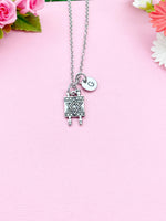 Torah Scroll Star of David Charm Necklace, Personalized Christmas Gift, N373B
