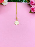 Gold Lemon Slice Charm Necklace, Citrus Jewelry