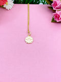 Gold Lemon Slice Charm Necklace, Citrus Jewelry
