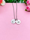 Golf Necklace, Silver or Gold, D388