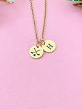 Golf Necklace, Gold or Silver, D385