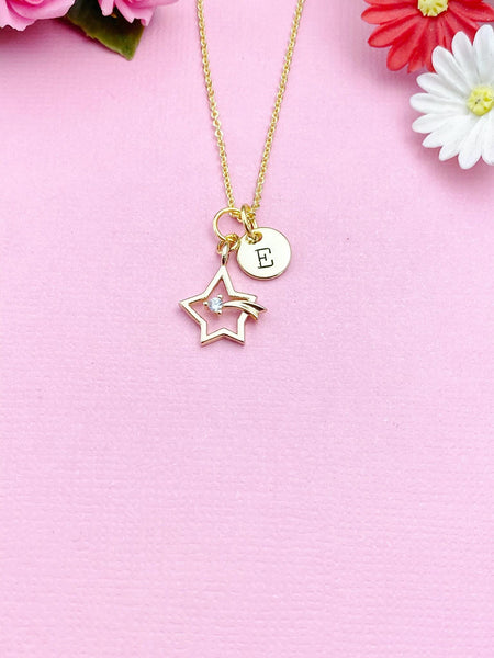 Shooting Star Charm Necklace, Asteroid, Meteor, N4131