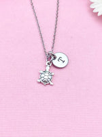 Silver TINY Tortoise Turtle Charm Necklace, N5831