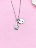 Silver TINY Tortoise Turtle Charm Necklace, N5831