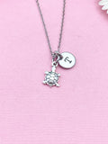 Silver TINY Tortoise Turtle Charm Necklace, N5831