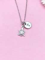 Silver TINY Tortoise Turtle Charm Necklace, N5831