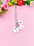 Silver Lacrosse Necklace Bracelet Keychain Optional Best Christmas Gifts, Personalized Customized Monogram Jewelry D220