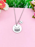 Snare Drum Charm Necklace, D491
