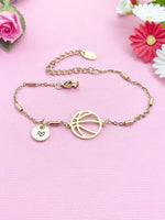Basketball Charm Silver or Gold Bracelet, N5806A