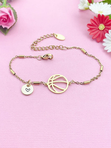 Basketball Charm Silver or Gold Bracelet, N5806A