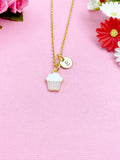 Cupcake Charm Gold Necklace, N5903