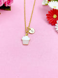 Cupcake Charm Necklace, Muffin Jewelry, N5903