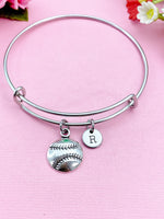 Softball Bracelet, Silver Softball Charm, Softball Mom Gift, Baseball Bracelet, Baseball Charm, Sport Gift, Personalized Gift, N1246