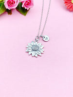 Sunflower Charm Silver Necklace, N5435