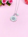 Sunflower Charm Silver Necklace, N5435