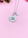 Sunflower Charm Silver Necklace, N5435