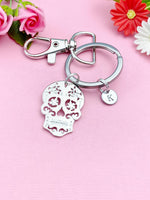 Sugar Skull Halloween Charm Keychain, N144E