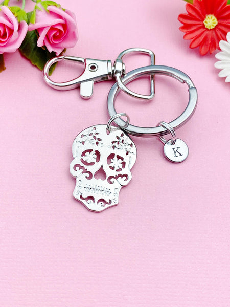 Sugar Skull Halloween Charm Keychain, N144E