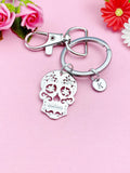 Sugar Skull Halloween Charm Keychain, N144E