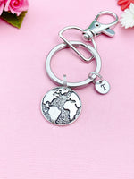 Globe Charm Silver Keychain, N 1775A