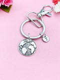 Globe Charm Silver Keychain, N 1775A