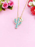 Cactus Necklace, Gold Cactus Charm, N1044